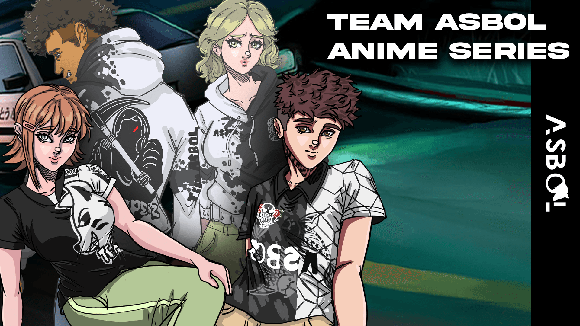 Anime-style hero series graphic